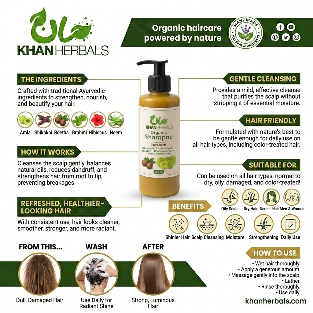 Khanherbals Organic Shampoo - Repair Ultra - 500ml — view 4